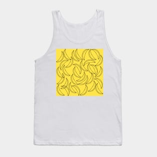 Cute Bananas Pattern on Yellow Background Tank Top